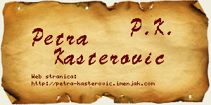 Petra Kašterović vizit kartica